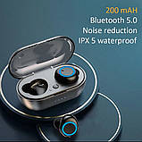 Бездротові навушники TWS Y50 Bluetooth 5.0 + DER white, фото 2