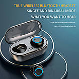 Бездротові навушники TWS Y50 Bluetooth 5.0 + DER white, фото 6