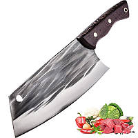 Большой кованый кухонный нож шеф-повара Киритсуке 20 см фултанг с рукоятью из дерева венге (LFCKKF-12)