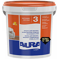 Краска акрилатная AURA Luxpro 3 для стен и потолков Белая матовая
