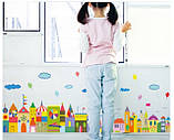 Дитяча Інтер'єрна наклейка на стіну Green Life Місто — вивчення квітів sk7069, фото 4