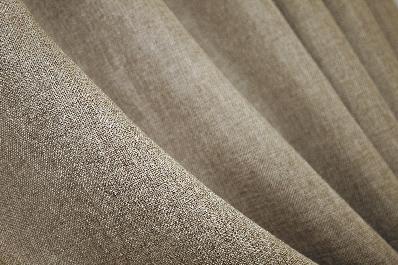 Однотонна тканина "Льон Мішковина". Висота 2,8м. Колір капучіно. Код 1141ш, фото 1