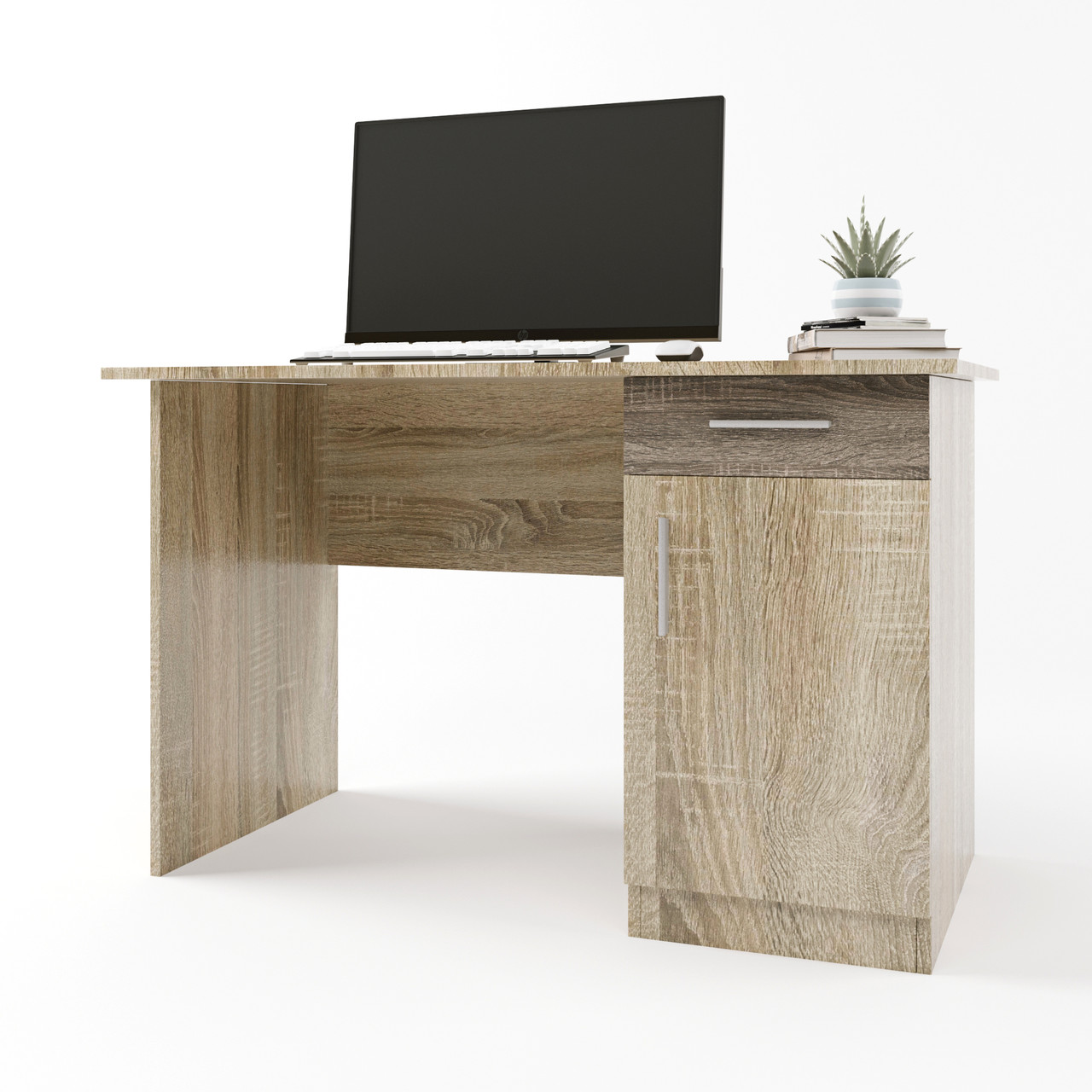 Письменный Стол с Тумбой для Подростка Школьник-3 Дуб Сонома + Трюфель ...