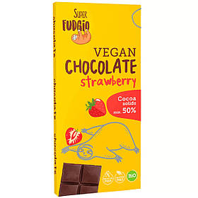 Органічний Веганський шоколад з полуницею