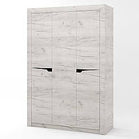 Біла шафа розпашна, шафа для одягу в спальню Еверест Ліберті-1420 дуб крафт білий (EVR-2292)