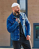 Куртка чоловіча джинсова молодіжна стильна джинсівка весняна з джинсу демісезонна накидка