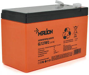 Акумулятор Merlion GL1270F2 12V 7Ah GEL (гелевий, напруга 12 В, ємність 7 А/год, 750 циклів заряду)