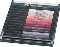 Набор капиллярных ручек-кисточек Faber-Castell Pitt Artist Pen Brush Portrait, 12 цветов, 267424