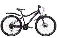 Велосипед 26" Discovery KELLY AM DD 2022 рама 16" Черно-фиолетовый