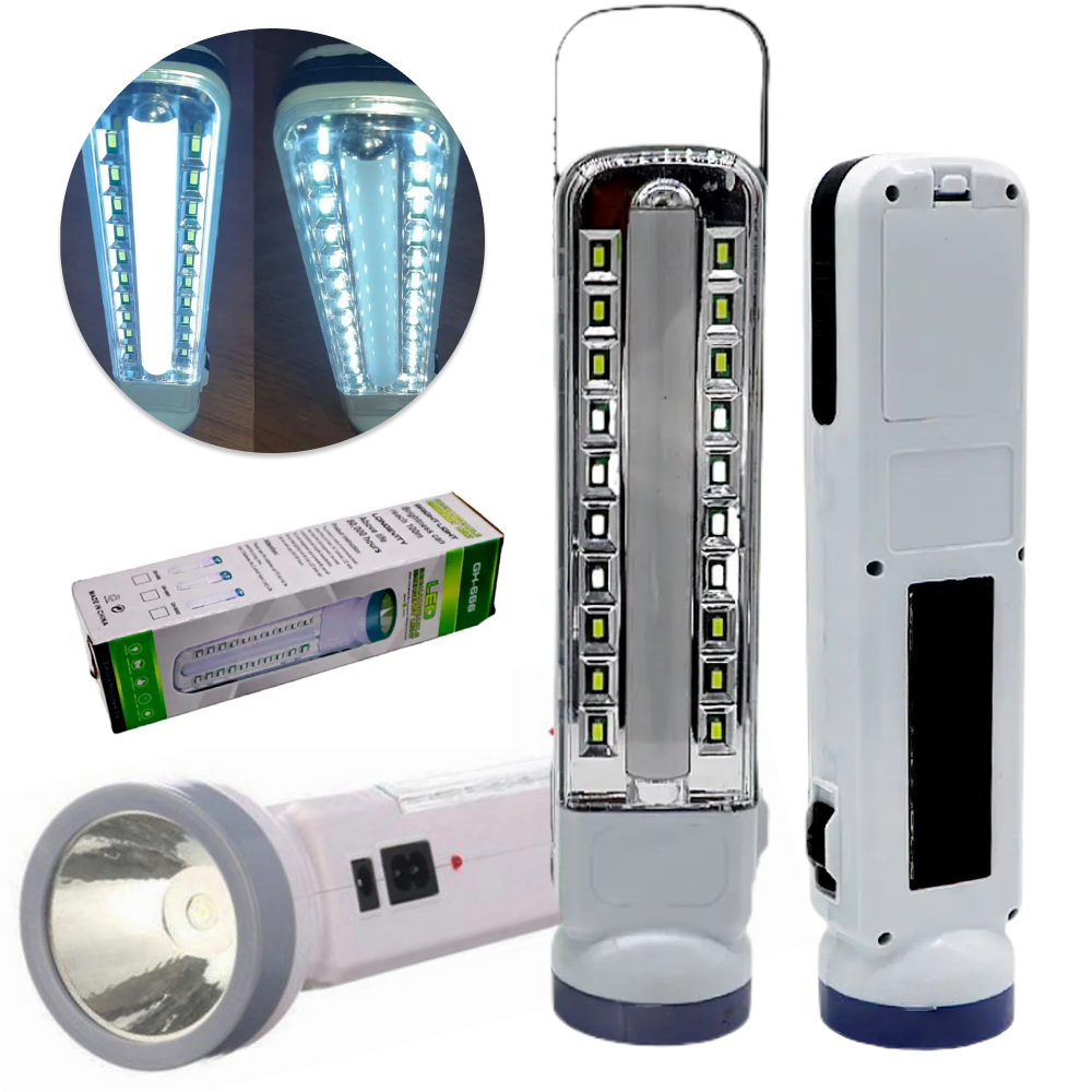 Акумуляторний світильник із сонячною панеллю,1200 mАh, GH-6661 / Аварійна лампа / Світлодіодний ліхтар, фото 1