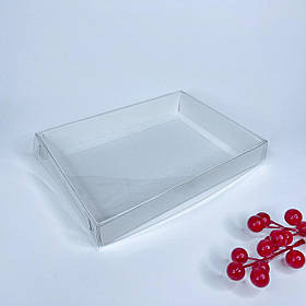 Коробка для пряника, 200*150*30 мм, з прозорою кришкою, біла