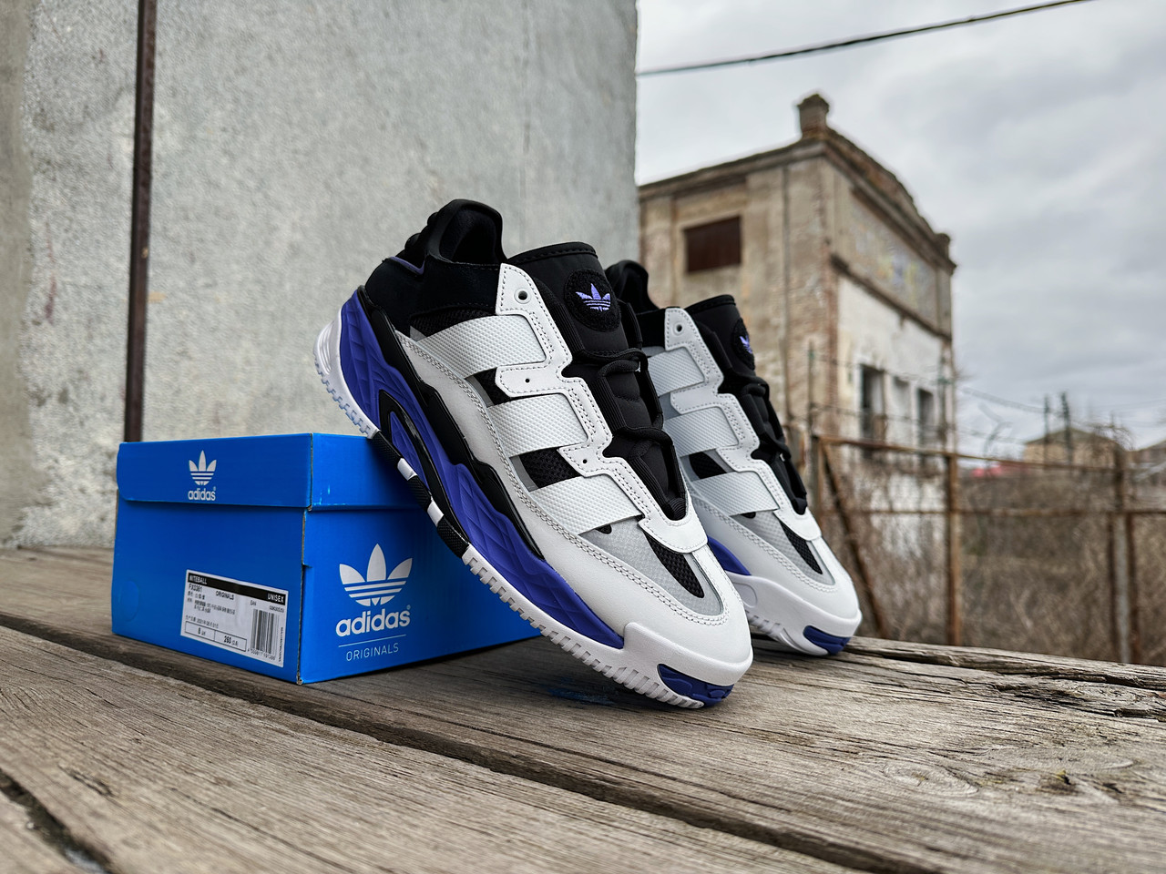 Adidas Niteball White Black Purple BIGL.UA 1807387119