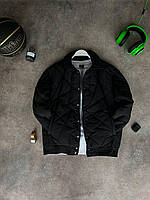 Куртка ветровка бомбер мужская весна-осень черная Spectacle Black
