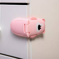 Универсальный блокиратор для дверец шкафа Little bean LM768 Розовый мишка