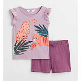 Дитячий літній костюм комплект Леопарди H&M на дівчинку р.140 – 9-10 років /22003/, фото 2