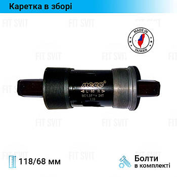 Каретка велосипедна 118/68 мм. Neco, Тайвань