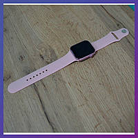 Смарт часы Фитнес браслет Smart Watch N76 беспроводная зарядка пульсометр тонометр розовые + Подарок