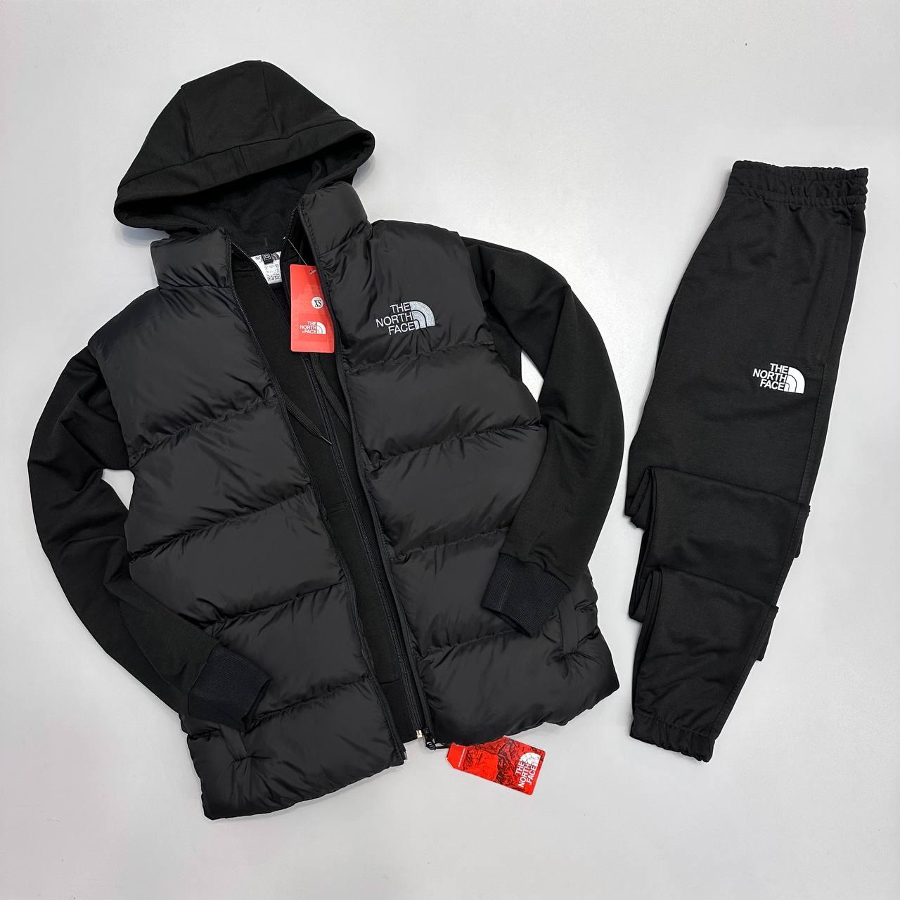 Спортивний костюм The North Face жилетка комплект чоловічий тнф весняний осінній чорний