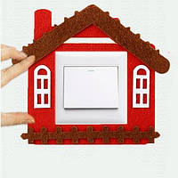 Декоративная накладка на выключатель Chilian RD900RBH дом Красно-коричневый