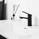 Змішувач для умивальника Frap F1062, чорний, фото 2