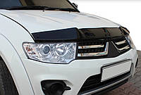 Дефлектор капота (мухобойка) Mitsubishi Pajero Sport 2 2010-2015, Eurocap, SMIL2000612