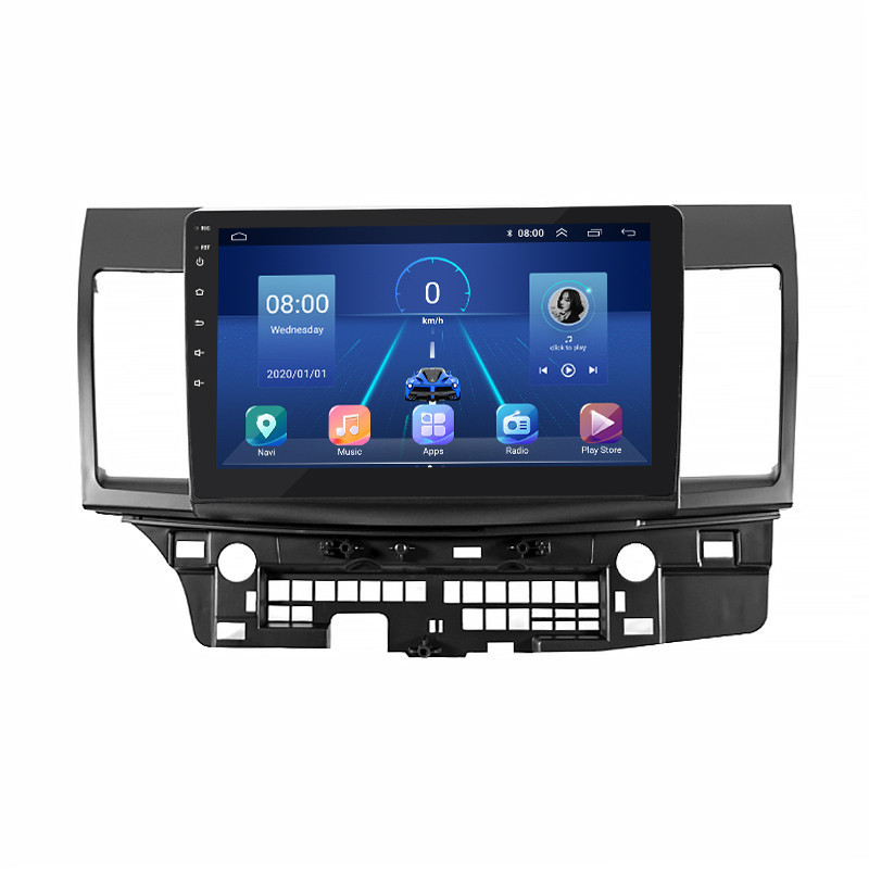 Штатна магнітола Lesko для Mitsubishi Lancer X 2007-2010 екран 10" 2/32Gb/4G/ Wi-Fi Premium GPS Android