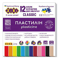 Пластилін ZiBi Kids Line Classic 12 кольорів 240г (20)