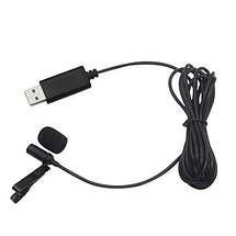 Мікрофон петличний USB інтерфейс plug and play 1.5 метра, фото 3