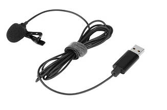 Мікрофон петличний USB інтерфейс plug and play 1.5 метра, фото 6