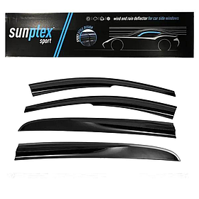 Дефлектор на вікна (вітровики) Opel (Опель) Astra H седан 2004-2014 Sunplex Sport (компл. 4 шт.)