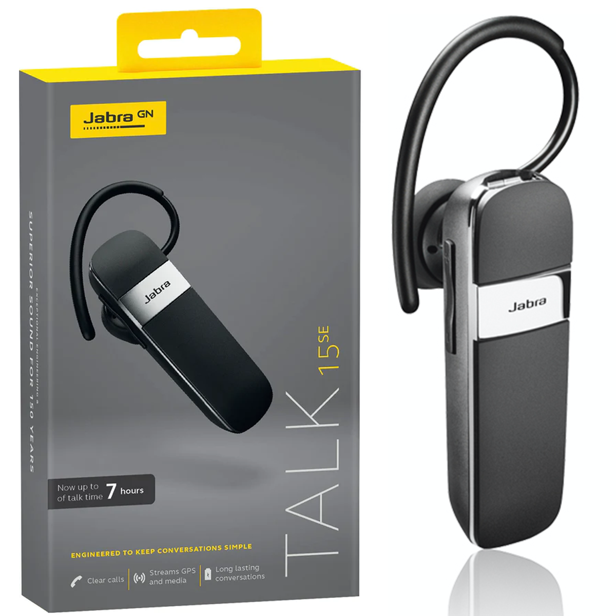 Блютуз гарнитура Jabra Talk 15 SE bluetooth black Оригинал! EAN/UPC:  5707055057724 на одно ухо (ID#839354764), цена: 1499 ?, купить на Prom.ua
