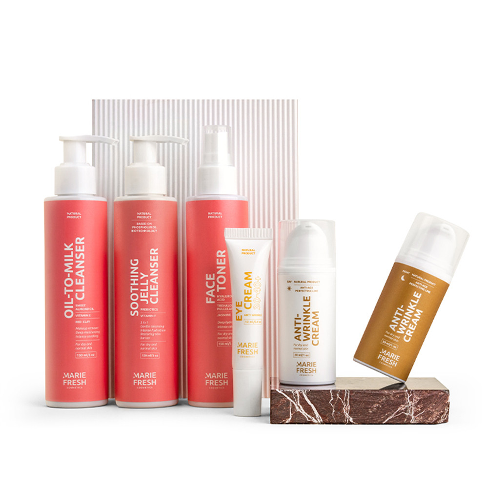 Комплексний догляд Marie Fresh за зрілою сухою та нормальною шкірою з гелем
