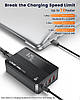 Мережевий зарядний пристрій LDNIO A4808Q PD3.0+QC4.0 Type-C 65 W Multi Fast Charger for fast charging GaN, фото 5