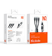 Кабель McDodo 100W 3-in-2 для передачи данных и зарядки USB, Type-C, Lightning, Micro