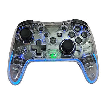 Ігровий контролер N-Switch, PS3, PC, Android, Vibrating Gamepad, RGB, прозорий NS015