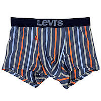 Чоловічі труси Levis, приємний гладкий матеріал, колір сірий із різнобарвними смужками