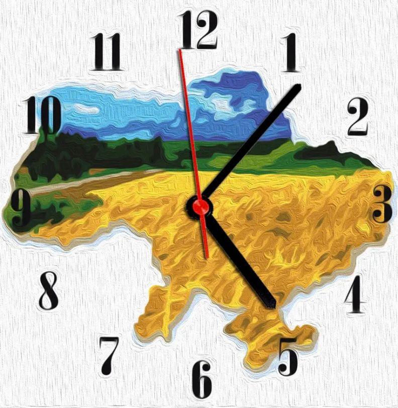 Картина за номерами годинник Україна ArtStory (ASG015) 30х30см