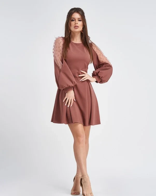 Плаття ISSA PLUS 11254 L бежевий