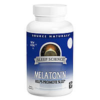 Мелатонин 1 мг Source Naturals Sleep Science вкус мяты 100 таблеток для рассасывания (SN0709)