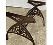 Стіл садовий декоративний, з металу, 110х175см, колір коричневий, фото 4