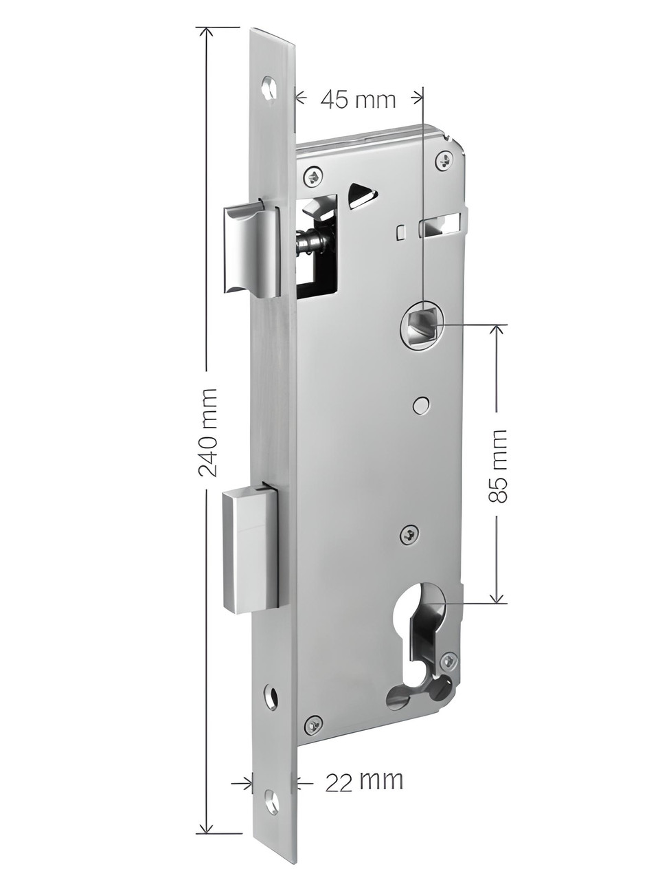 Врізний замок для дверей TTLOCK 45х85 (Китай)