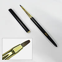 Пензель для гелю FOX Art Brush 003, штучний ворс, з чорною ручкою