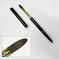Пензель для акрил-гелю FOX Art Brush 006, штучний ворс, з чорною ручкою