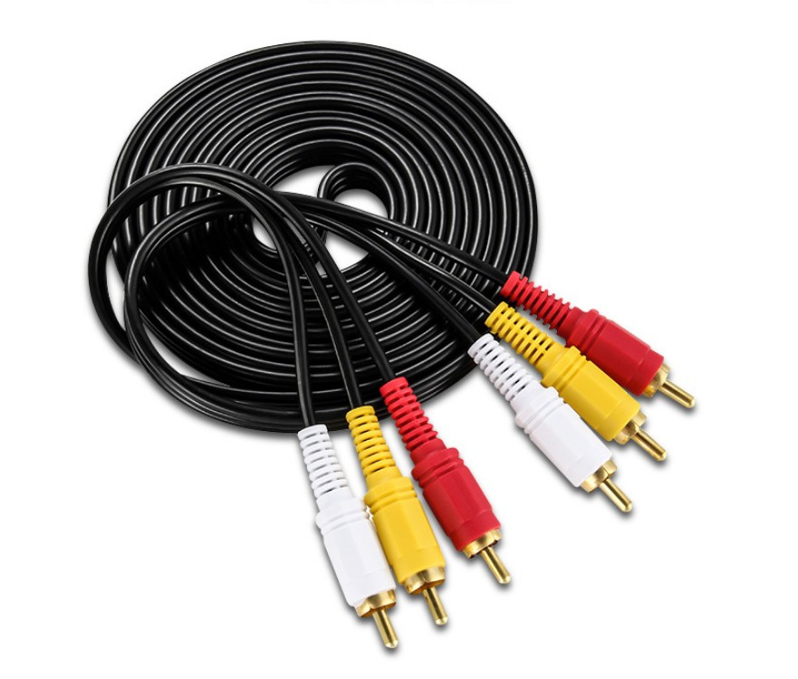 Кабель 3 RCA-3 RCA 10 м упаковке переходник, фото 1