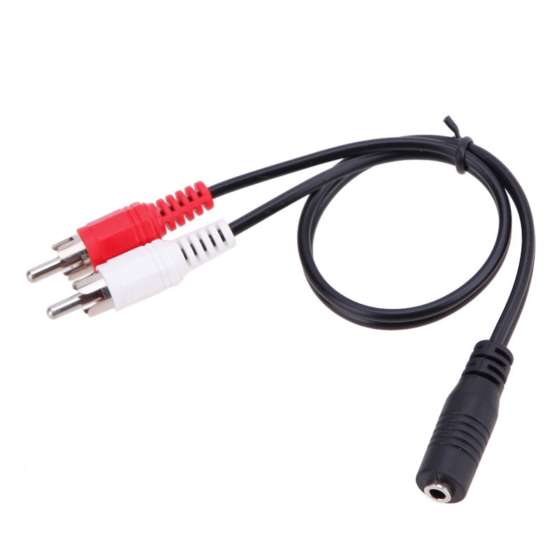Кабель 3,5 мама-2 RCA 40 см перехідник