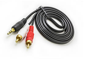 Кабель 3,5mm 2 RCA  1,5м JACK 2RCA
