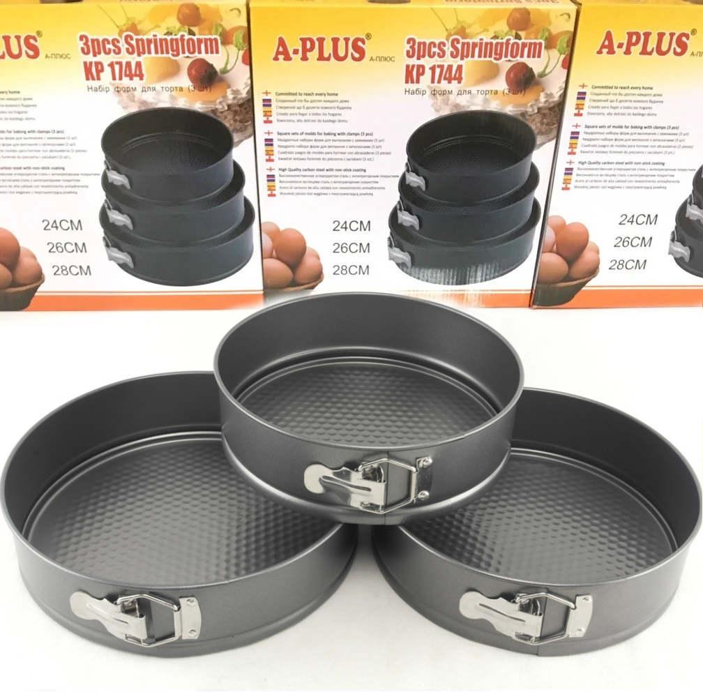 Набор Форм для Выпечки Круглые Разъемные 24/26/28 См 3 Штуки A-PLUS ...
