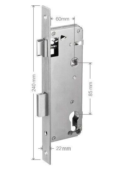 Врізний замок для дверей TTLOCK 60х85 (Китай)