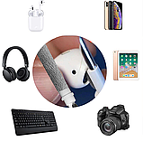 Багатофункціональна щітка для електроніки 3в1 універсальна щітка для чищення навушників клавіатури та ґаджетів, фото 8