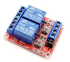 Реле 12В двухканальне з тригером на оптопарі